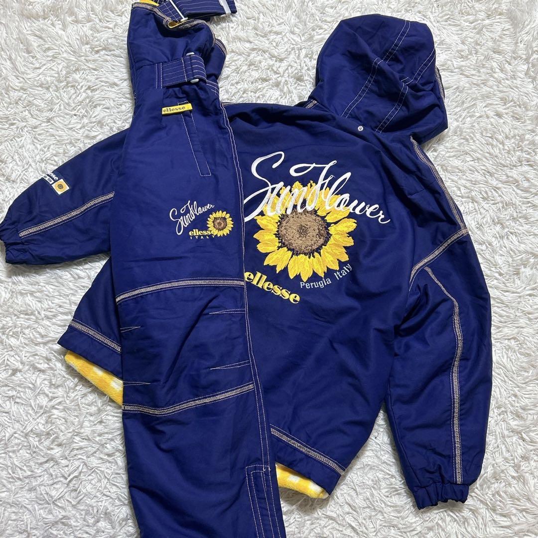【2299】✨美品✨ ellesse スキーウェア　セットアップ　フラワー