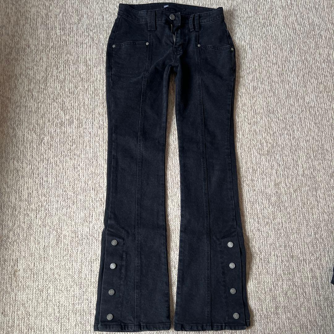 BOHEMSEO 黒 フレアデニム