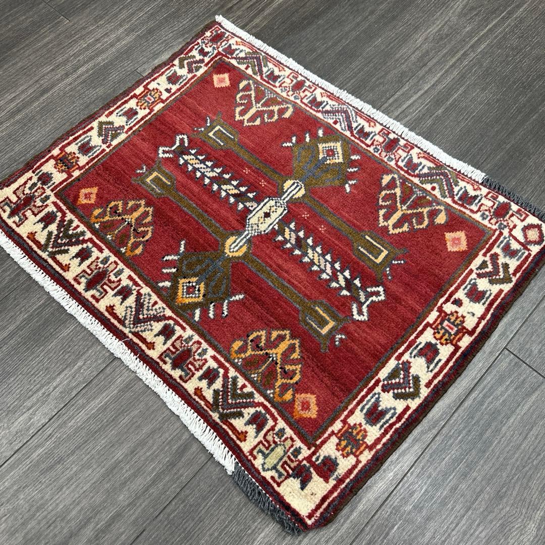 68x52cmペルシャバルーチ絨毯 トライバルラグ ヴィンテージラグ