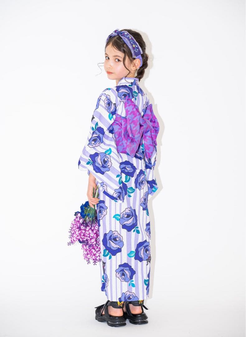 ANNA SUI mini ストライプローズ浴衣　130