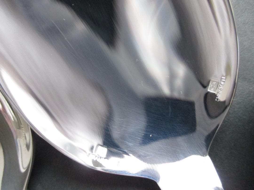 極美品☆仏蘭西高級銀器クリストフルシルバーサーバーフォーク・スプーン２本　シノン