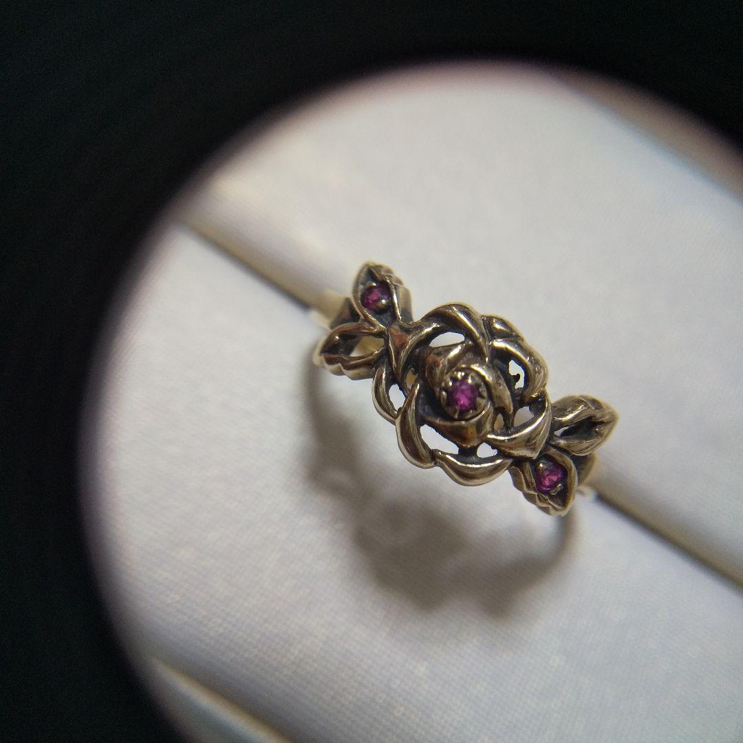 K9金バラ形リング1.7㌘