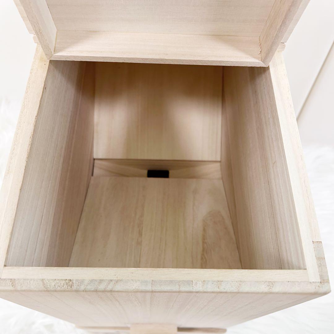 竹本木箱店 総桐天然木の計量米びつ　米蔵 10kg用 米びつ　桐　美品