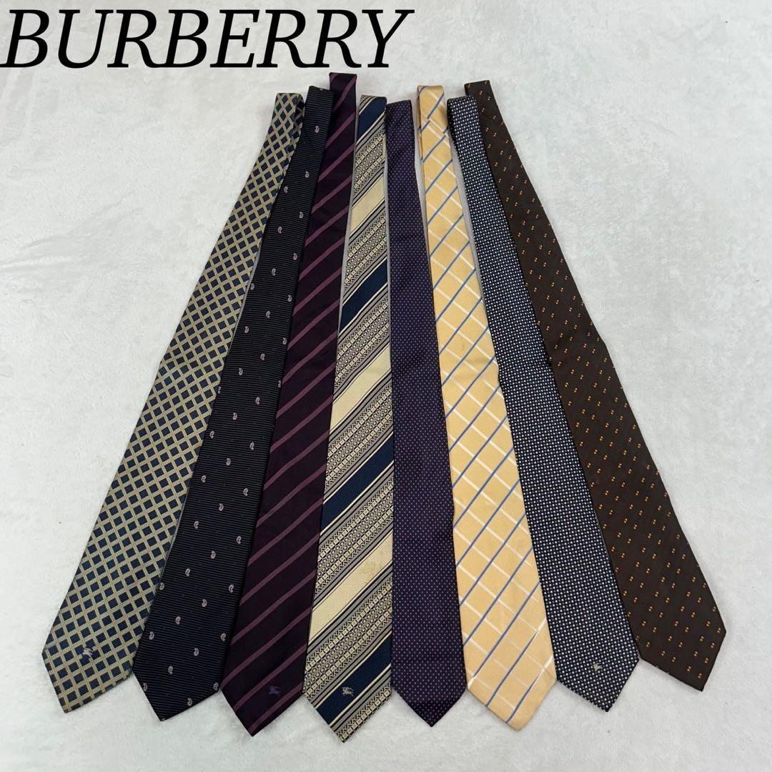 NM9 バーバリー BURBERRY 8本 セット まとめ売り ネクタイ メンズ