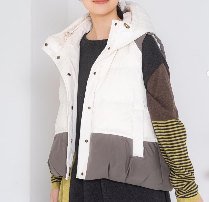 2025AW【ルクルカ センソユニコ】ダウン ベスト　38 オフホワイト