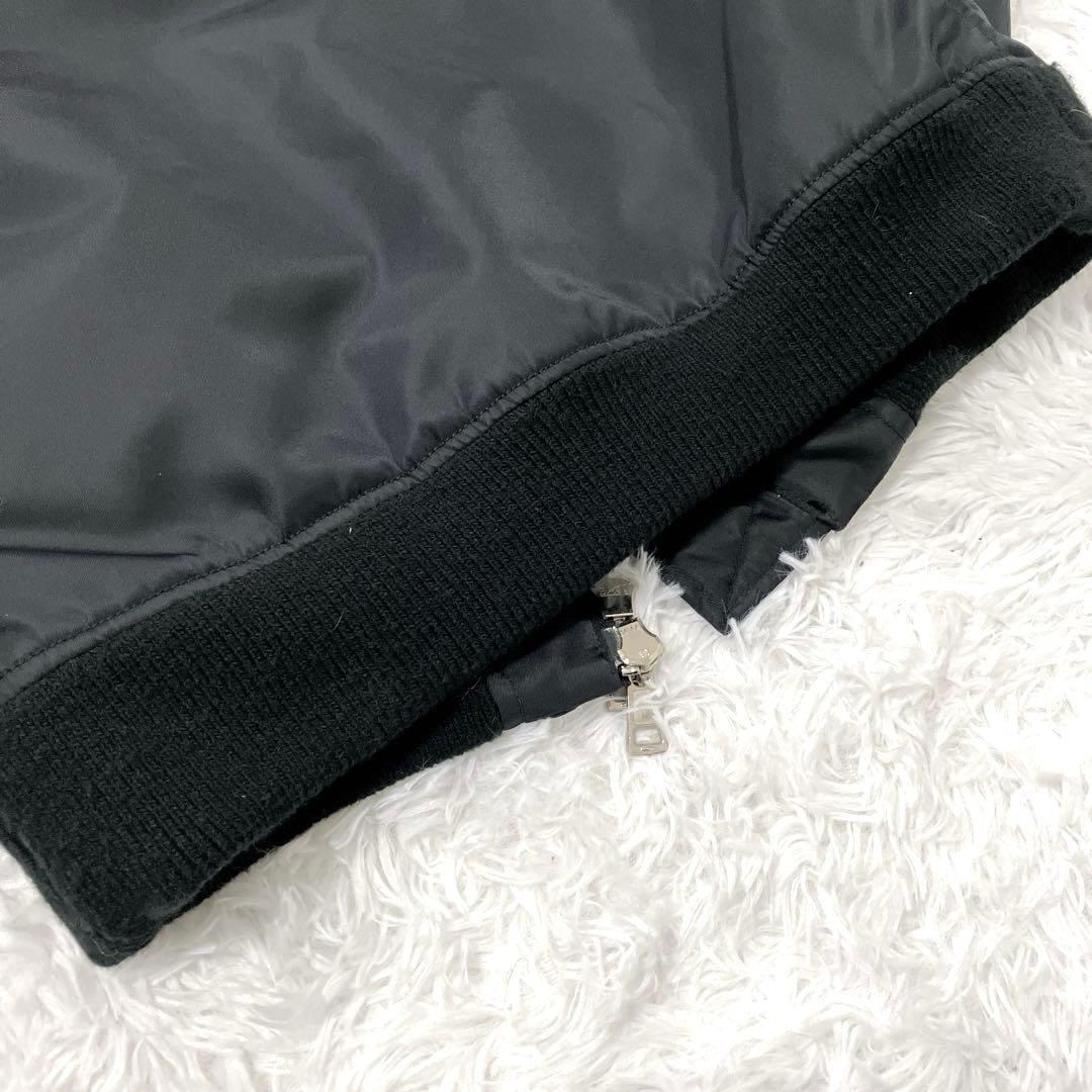 最終特価‼️　美品✨　AKM MA-1 ブルゾン　ヘビーナイロン　カシミヤ　M 黒