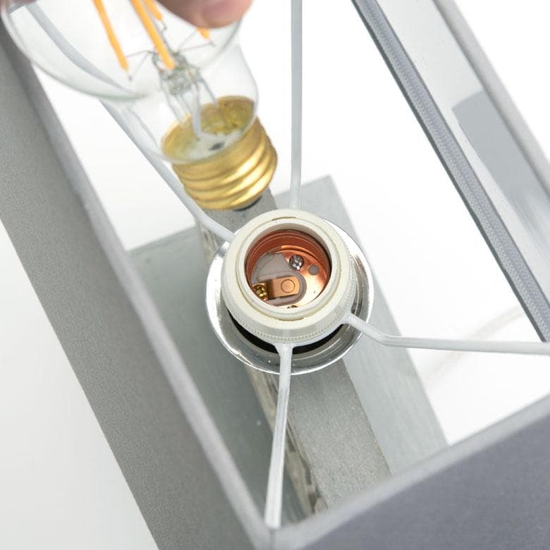 テーブルランプ コットンシェード 木彫り風スタンド 間接照明