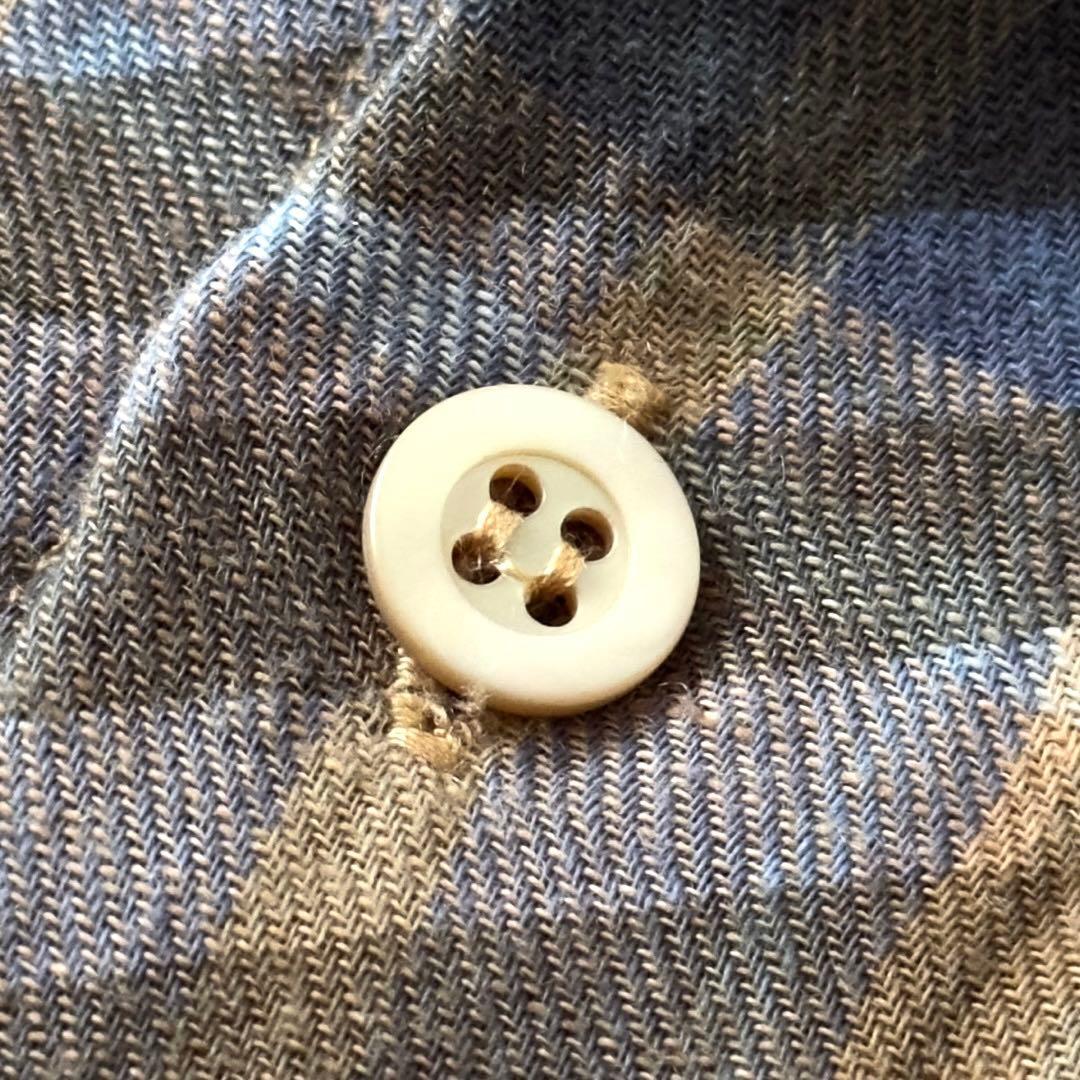 DRIES VAN NOTEN チェックシャツ サイズ44 オレンジ ブルー