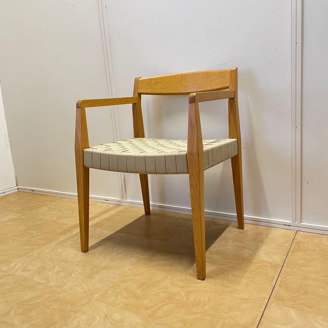 ビンテージ アームチェア チェア 椅子 イス 北欧スタイル オーク材 布テープ