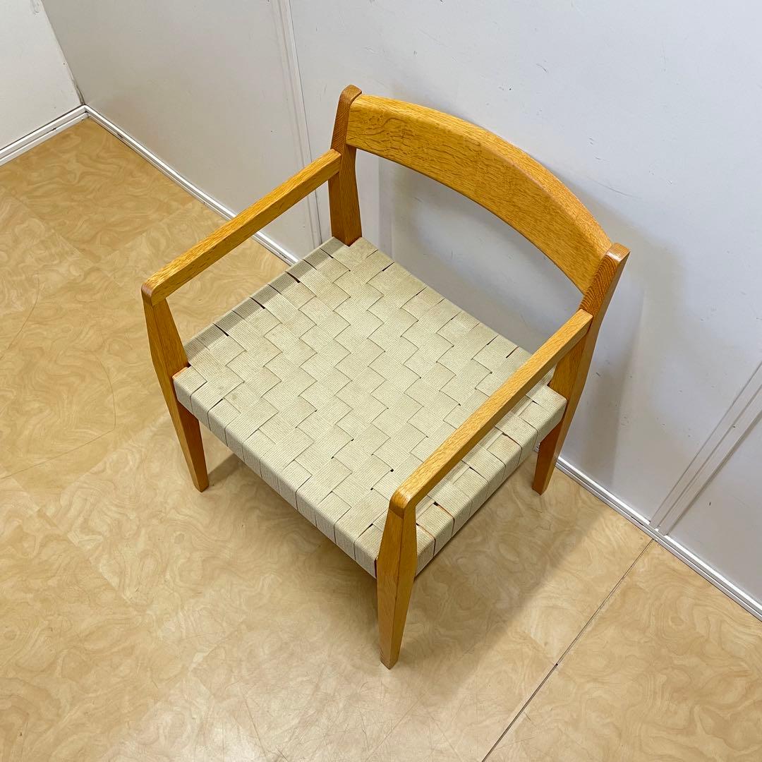 ビンテージ アームチェア チェア 椅子 イス 北欧スタイル オーク材 布テープ