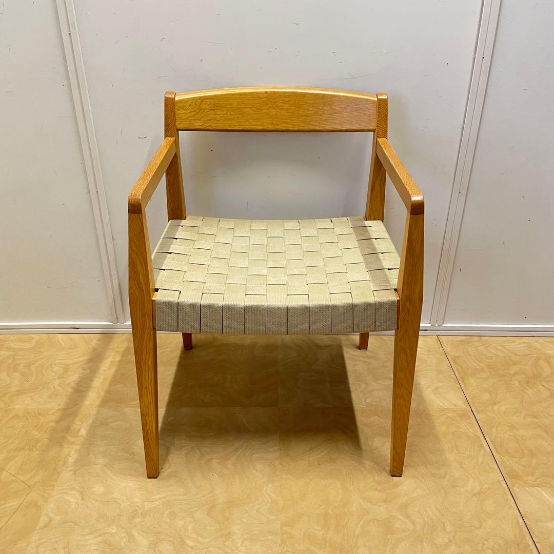 ビンテージ アームチェア チェア 椅子 イス 北欧スタイル オーク材 布テープ