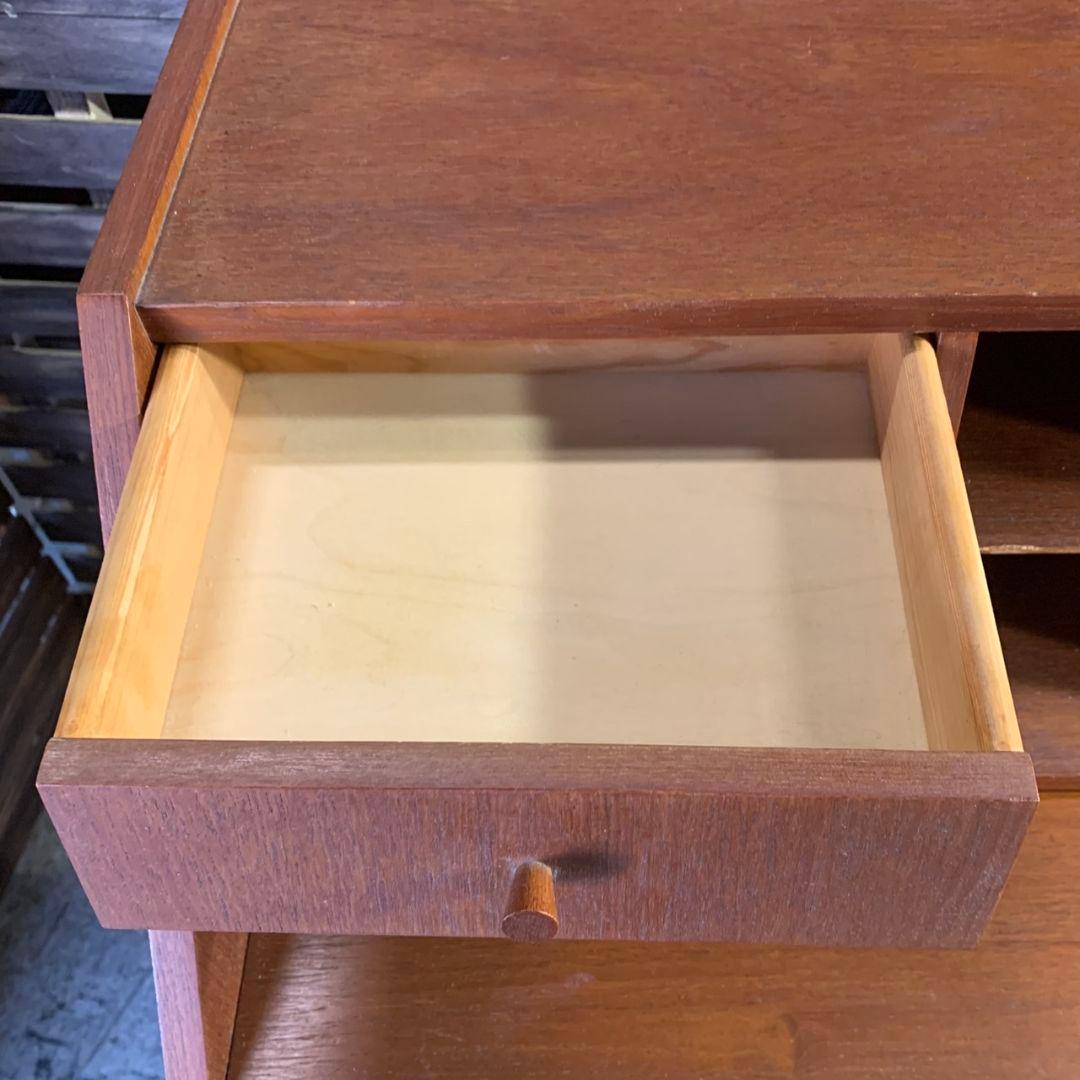 G879\" 北欧家具 ビンテージ ライティングビューロ 机 チーク材