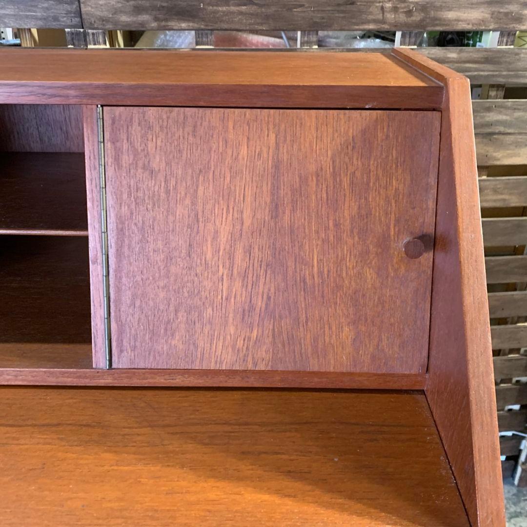 G879\" 北欧家具 ビンテージ ライティングビューロ 机 チーク材