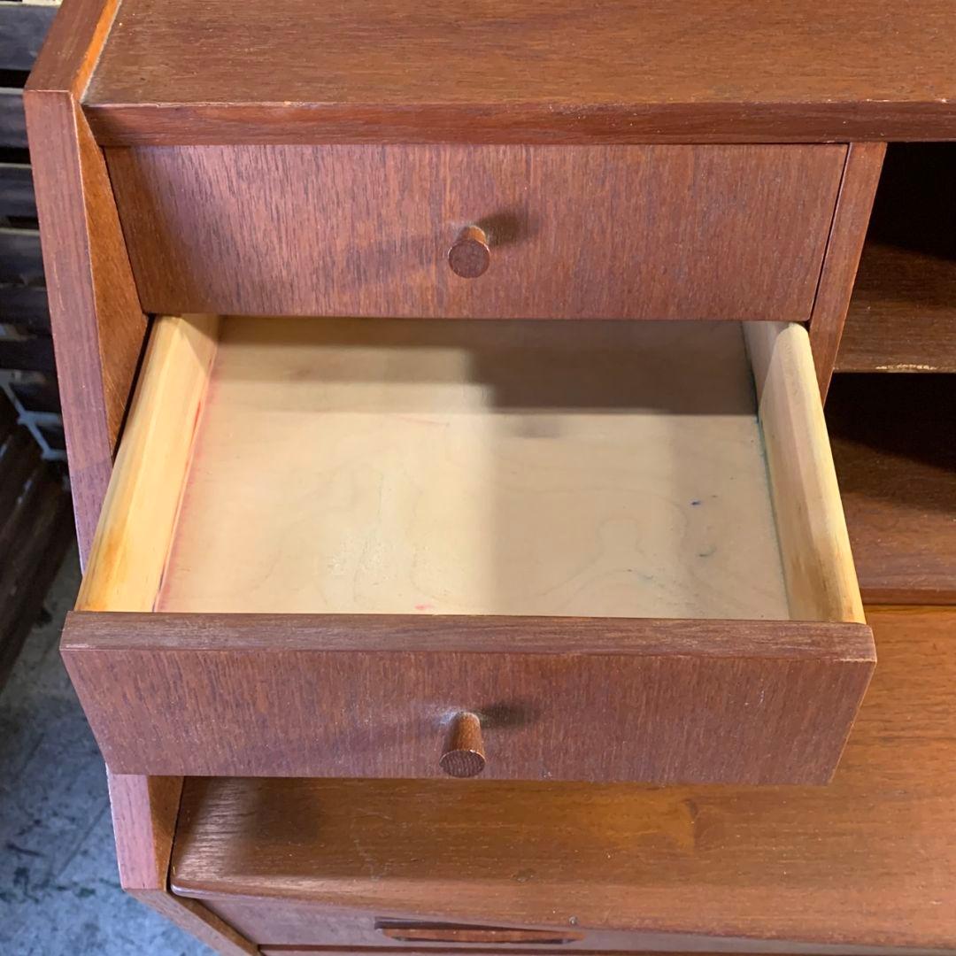 G879\" 北欧家具 ビンテージ ライティングビューロ 机 チーク材