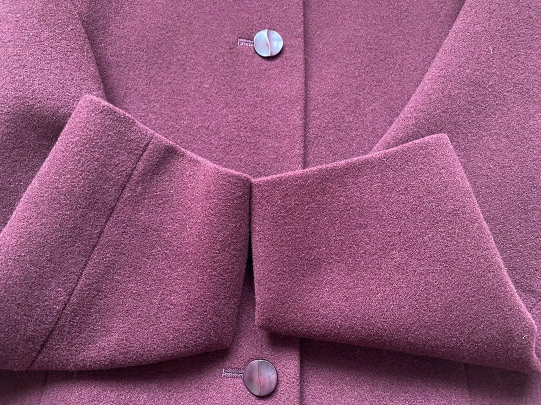 ✨美品✨Leilian レリアン カシミヤ ステンカラー コート ボルドー11号