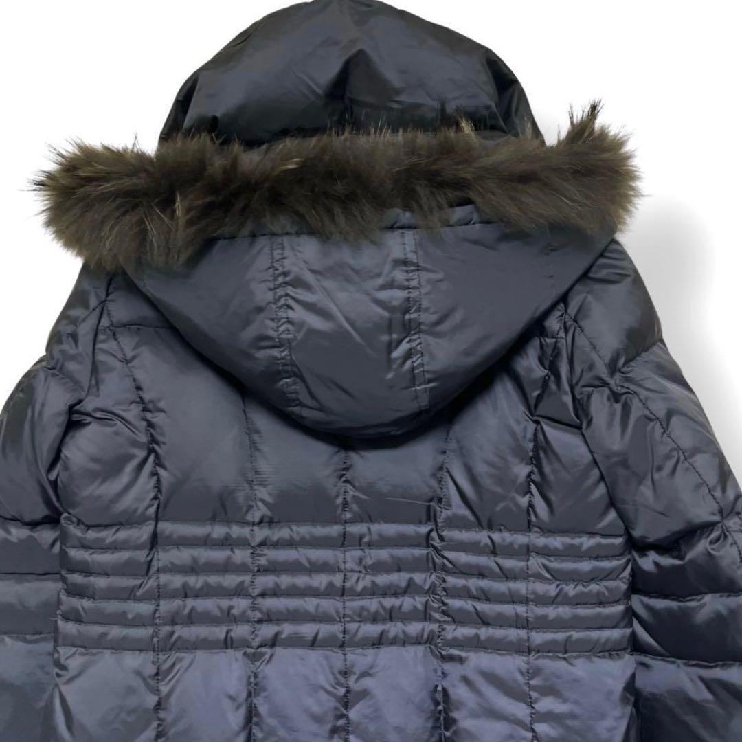 【美品】23区 洗える シレータフタ ダウン コート ラクーン ファー