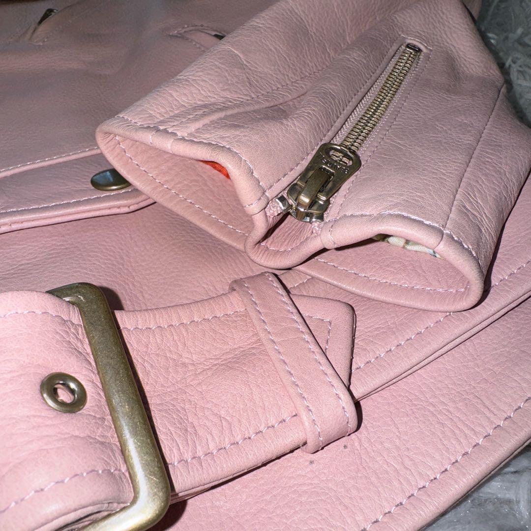 レア 美品 ビューティフル　ピープル　 ピンク ダブル ライダース 140