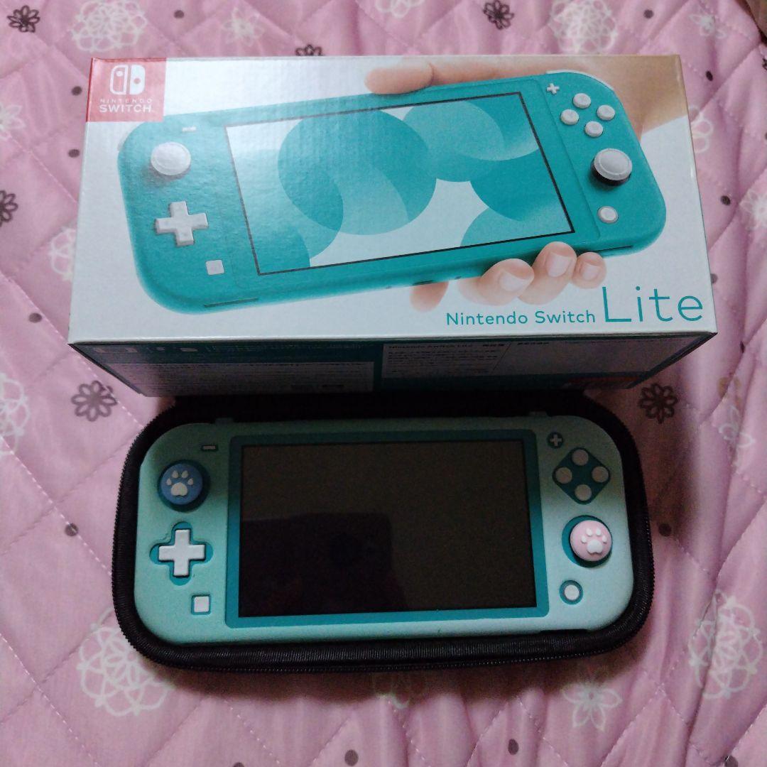 【週明け削除】Nintendo Switch Lite ターコイズ ケース付き