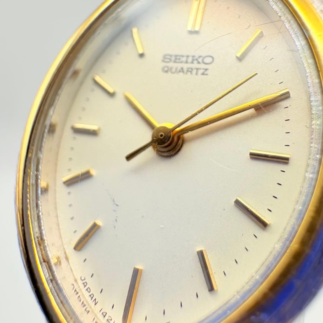 ★新品電池★ 稼働品 SEIKO 腕時計 レディース オーバル コンビカラー