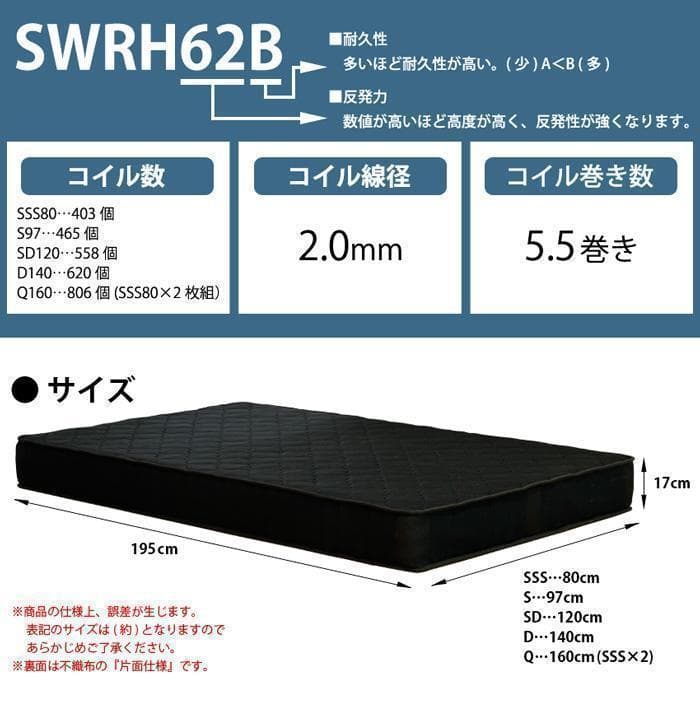 RUES.【ルース】ベッドフレーム　ダブル　マットレス別売【一年保証付】