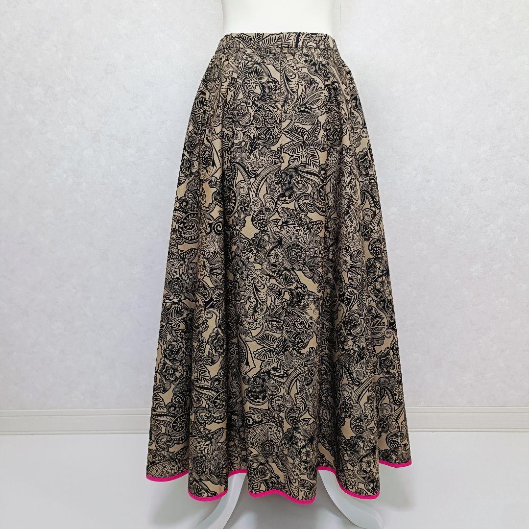 スカート THOMAS MAGPIE zentangle print long skirt