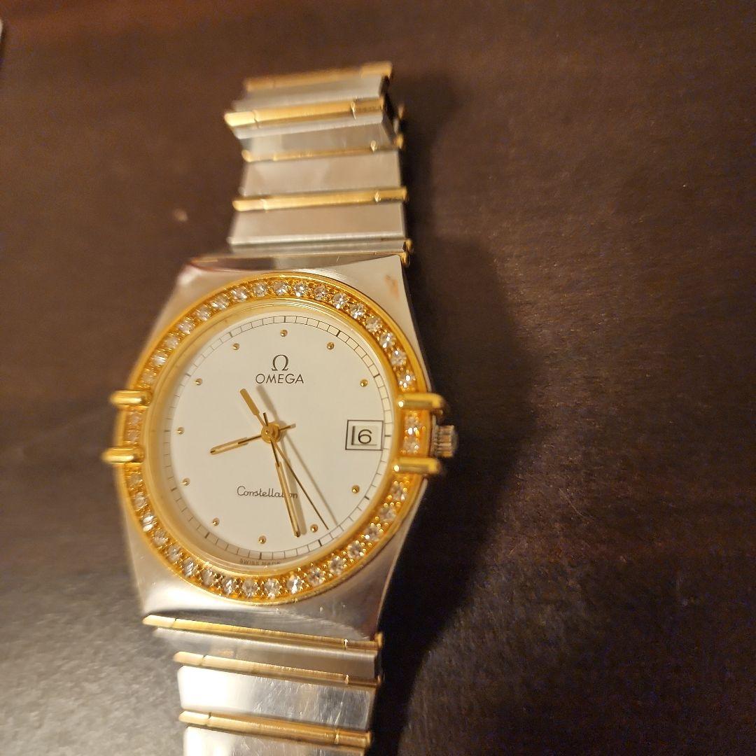 OMEGA　オメガ　コンステレーション　ダイヤ　クォーツ　メンズサイズ