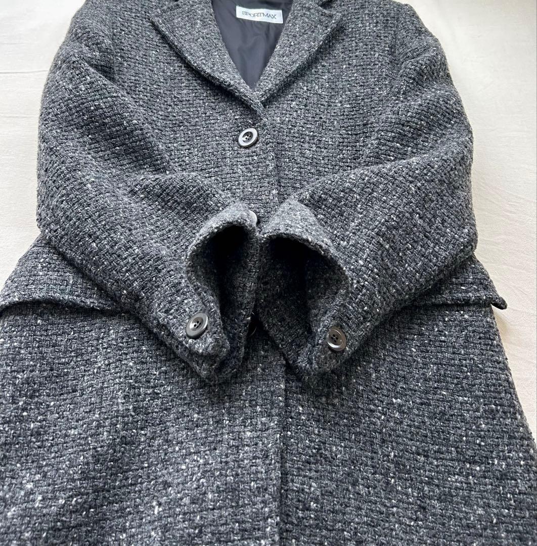 美品✨SPORTMAX イタリア製　ツイード　ロングコート マックスマーラ　40