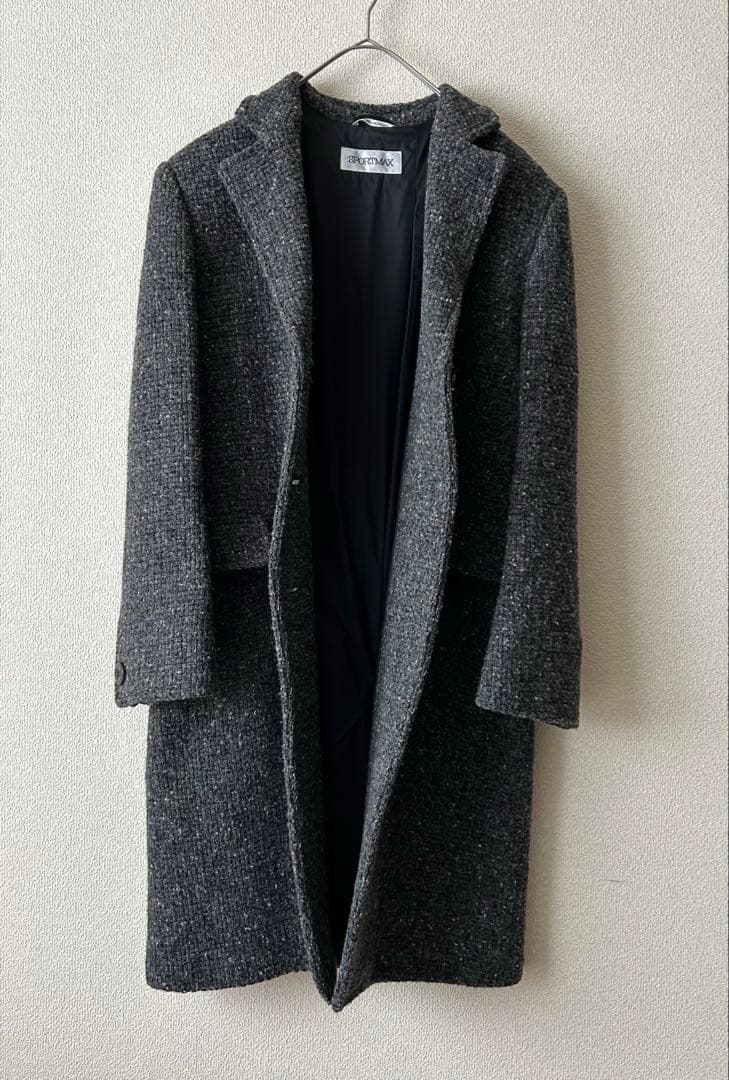 美品✨SPORTMAX イタリア製　ツイード　ロングコート マックスマーラ　40