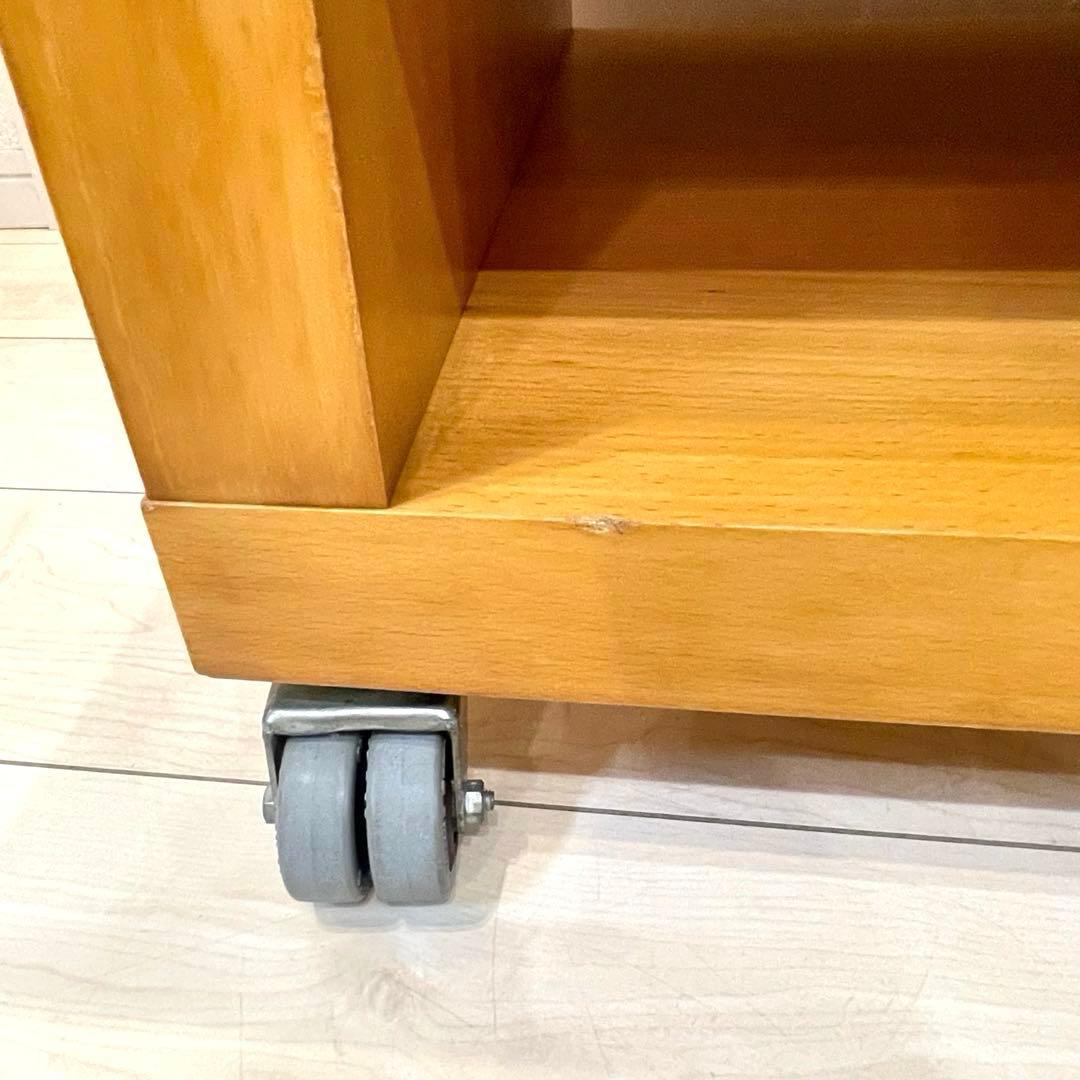 無印良品 ブナ材 収納棚 テレビボード ローボード キャスター付