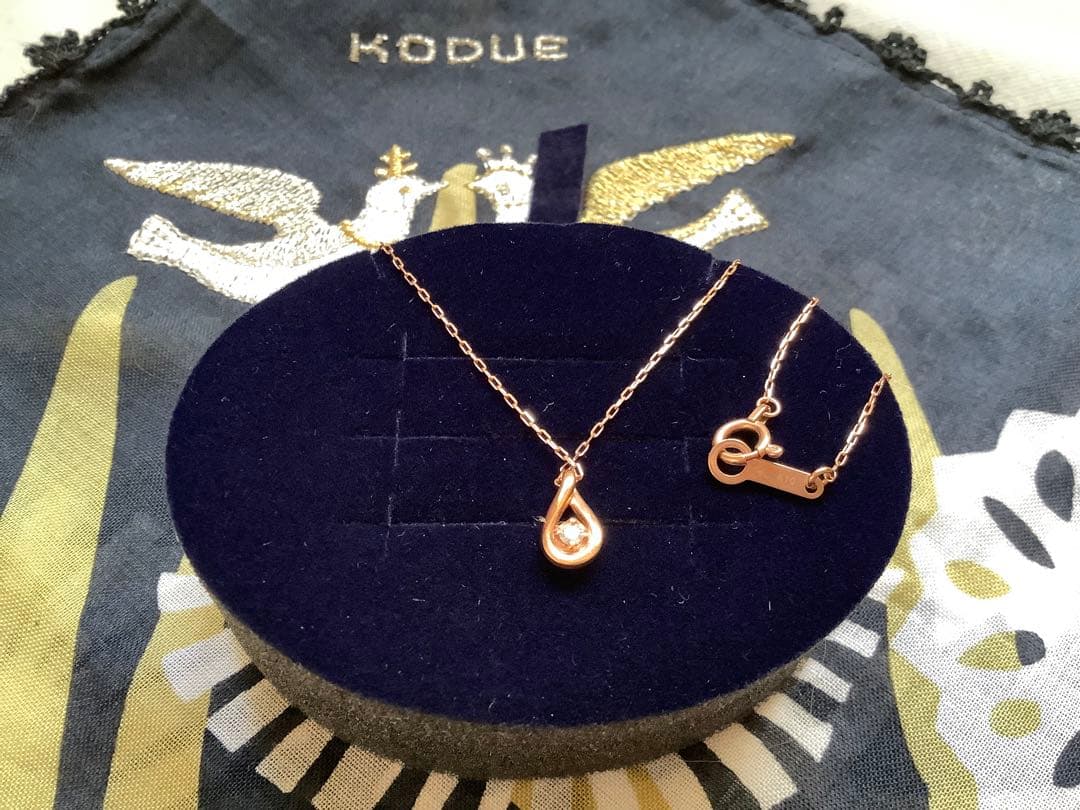 4℃ 10Kルビー＆ダイヤネックレスピンクゴールド4℃シルバーブレスレット