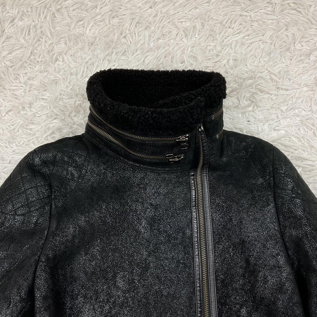 超希少✨ザディグエヴォルテール　ライダースジャケット　リアルムートン　羊革　S