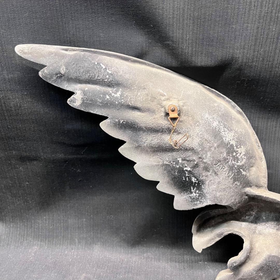 ▽Bi1061 日本製 デコトラ 鷲 鷹 レリーフ 当時物 金属製 長期保管品