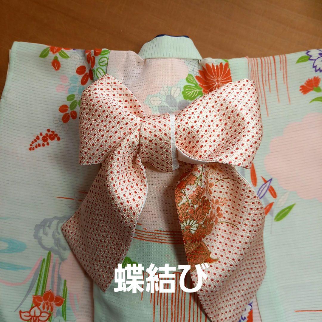 市松人形 10号 夏　絽の着物　帯　兵児帯　帯締め帯揚げ　正絹　ドール　単衣