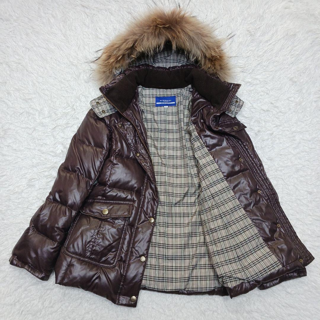 ✨良品✨バーバリーブルーレーベル　2way ダウンコート　ブラウン　38