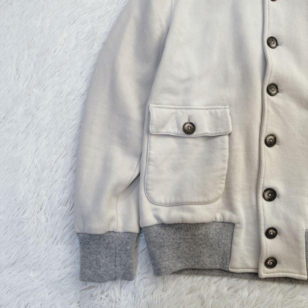 CAPOBIANCO イタリア製 カシミヤ混 ジャケット ブルゾン アイボリー