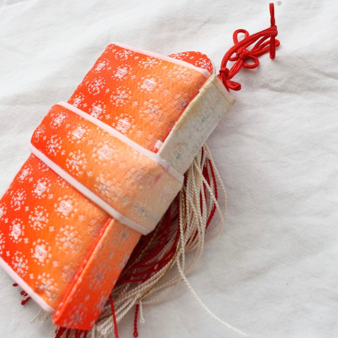 七五三 7歳 女の子 子供 正絹 ビーズバッグ 着物 帯 セット