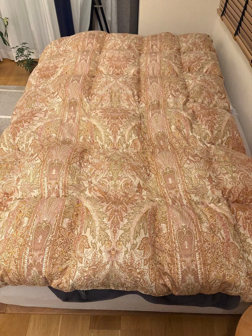 昭和西川　ペイズリー柄 掛け羽毛布団