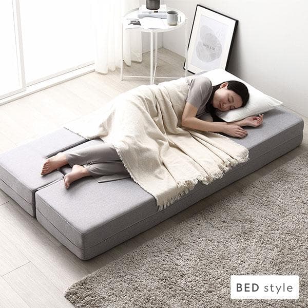 ソファ ベッド 2人掛けダークグレー 洗えるカバー 高反発ウレタンソファーベッド