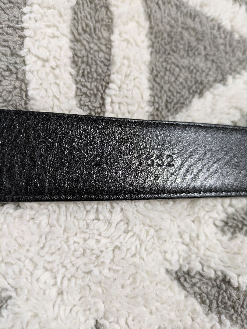 【PRADA】プラダ ブラック サフィアーノ　レザー ベルト 85