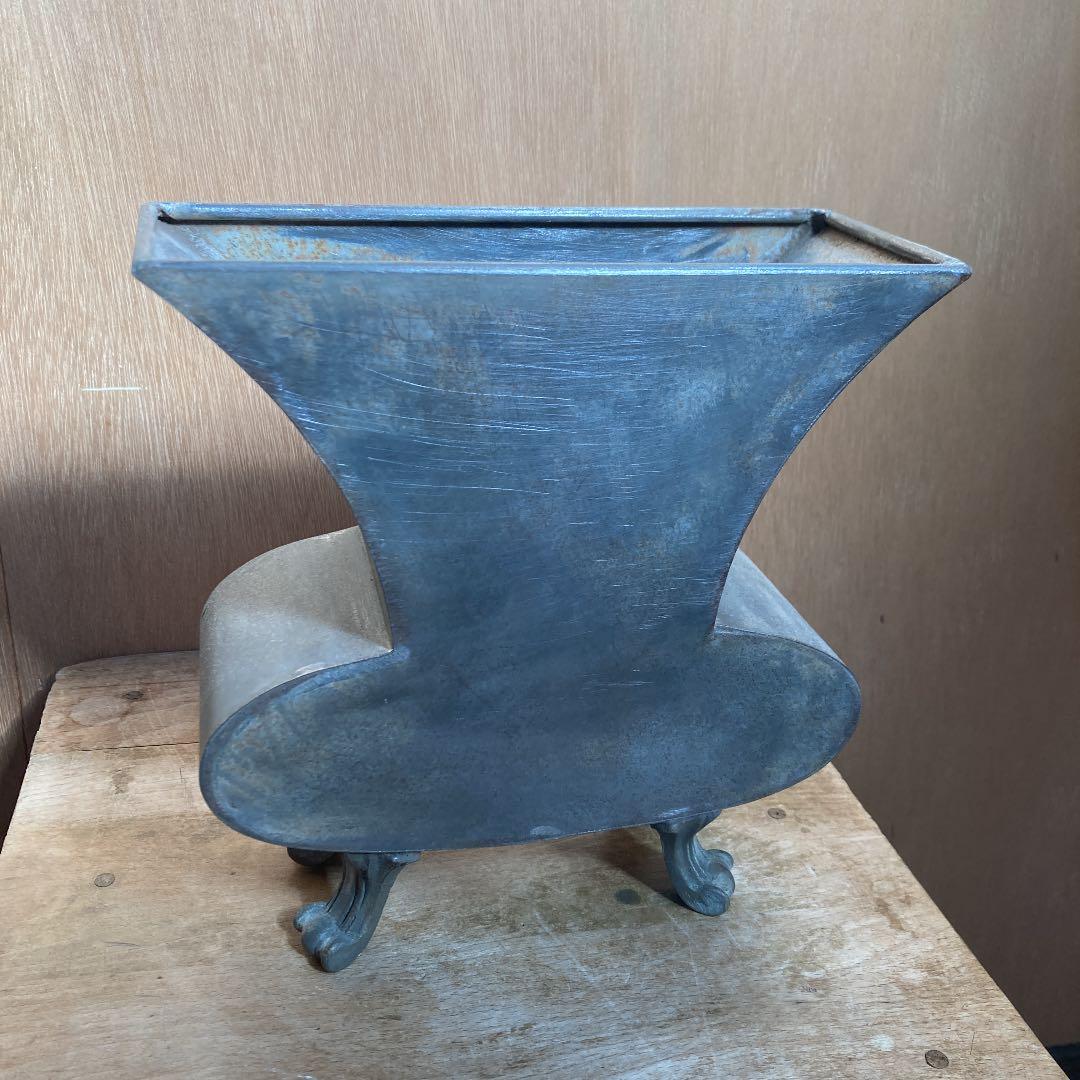 アイアンフレンチアンティーク猫足花瓶　ブロカント　古道具1930年代