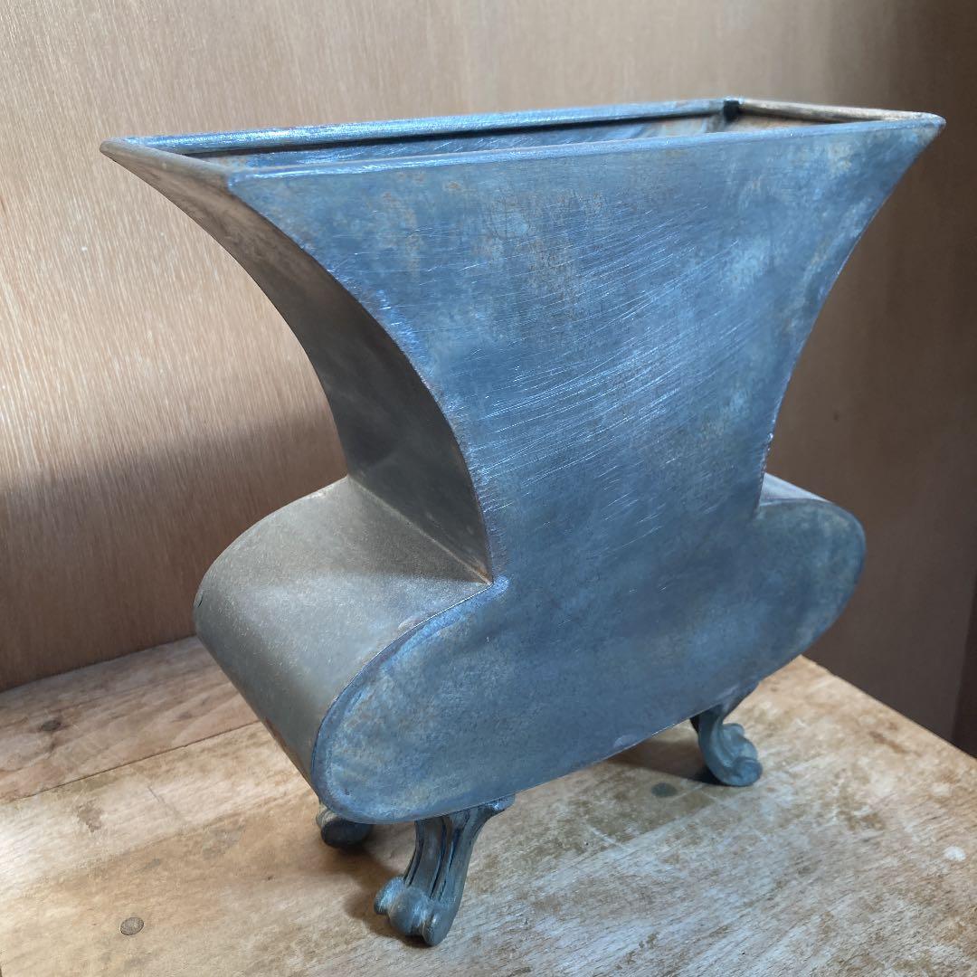 アイアンフレンチアンティーク猫足花瓶　ブロカント　古道具1930年代