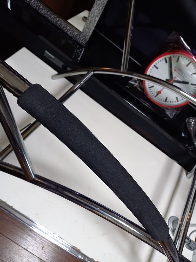 1970's　スペースエイジ　パーソナル　チェア　ポストモダン　ブラック　メタル