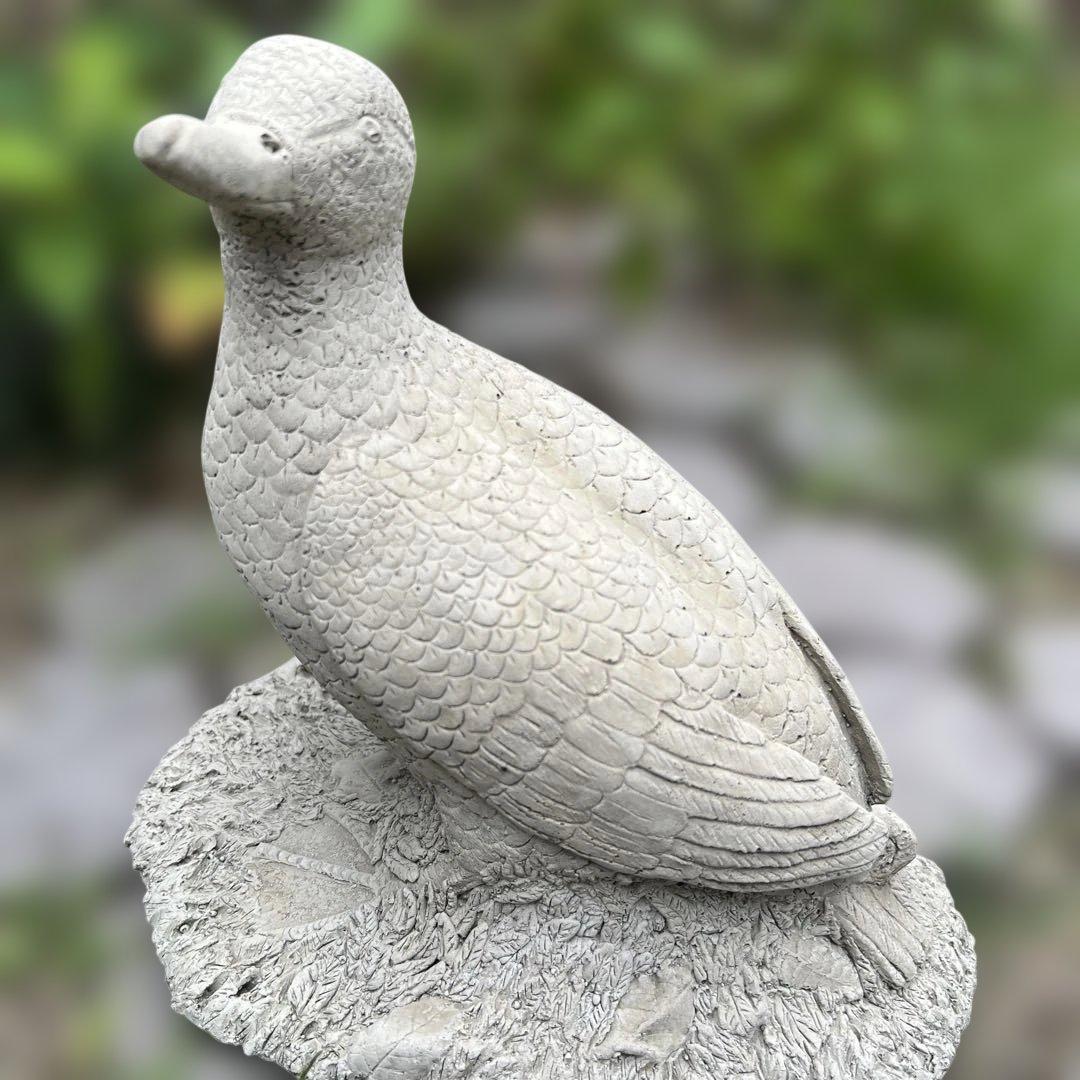 英国セメント製コールダックオーナメント グレー