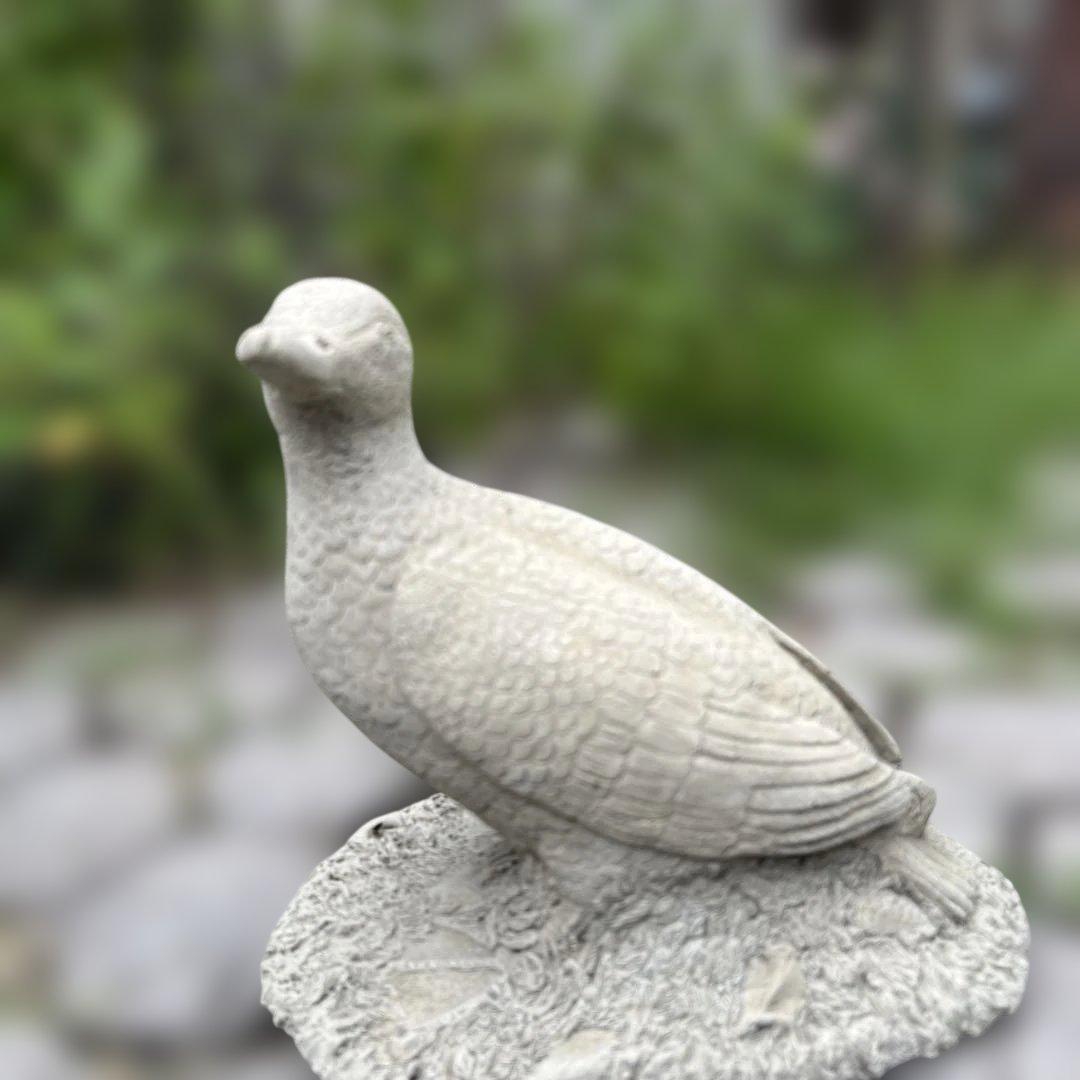 英国セメント製コールダックオーナメント グレー