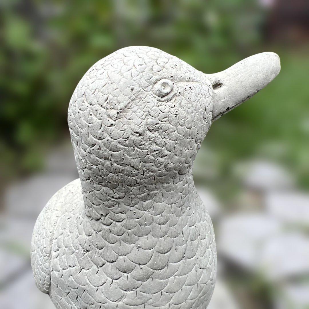 英国セメント製コールダックオーナメント グレー