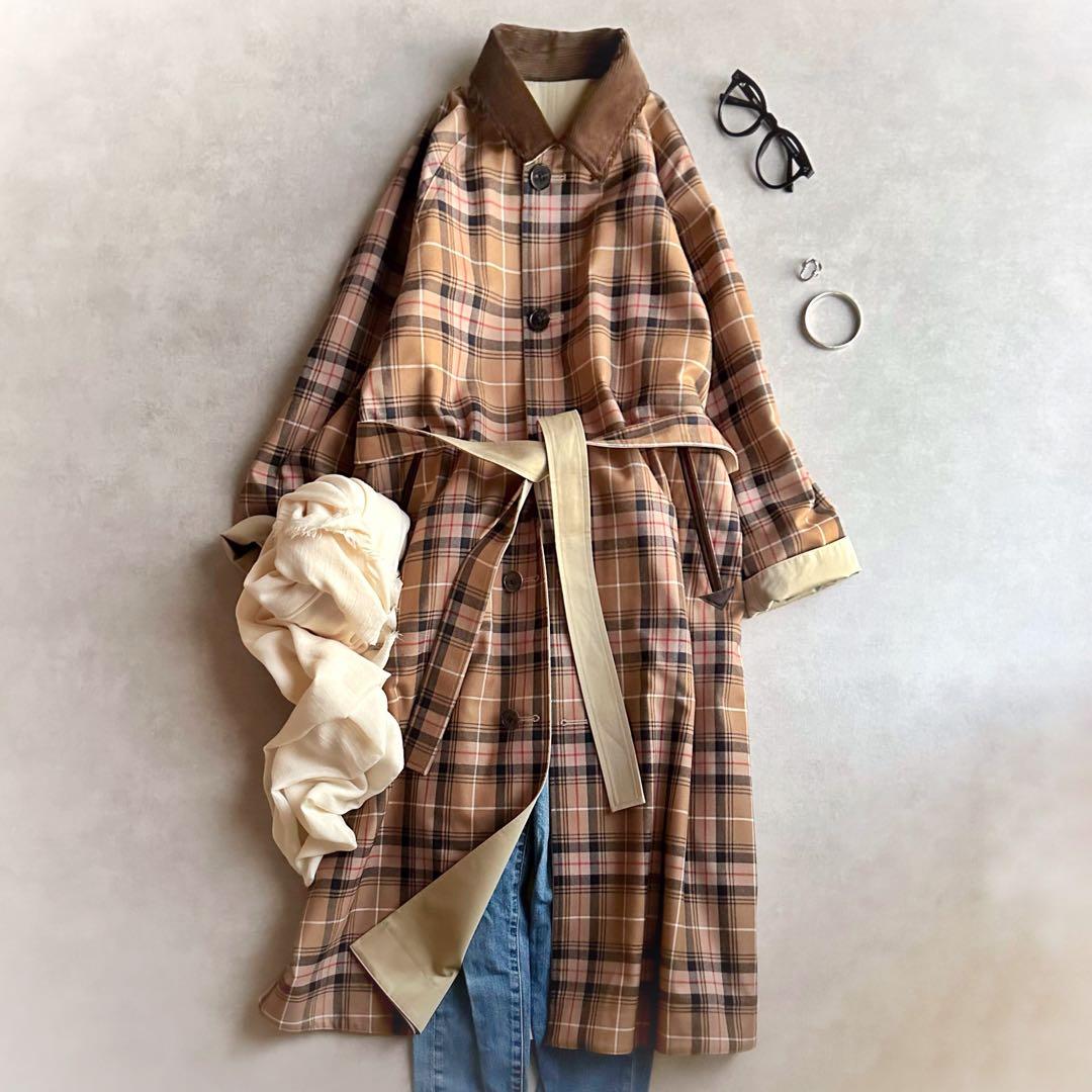 美品▲定価7.5万▲TICCA ティッカ//リバーシブルステンカラーコート