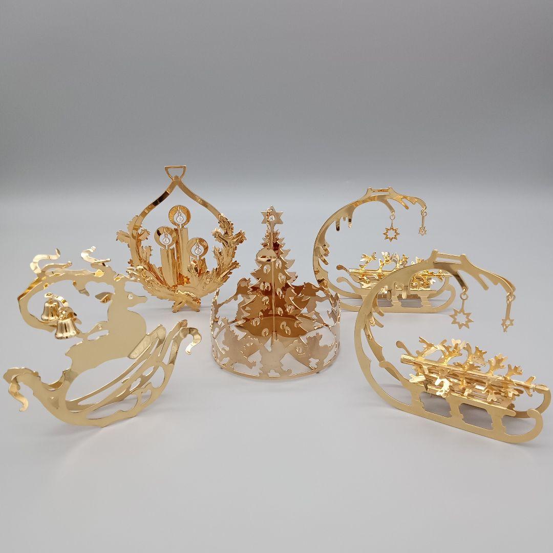 ジョージ ジェンセン イヤーオーナメント ５点 セット クリスマス 共箱