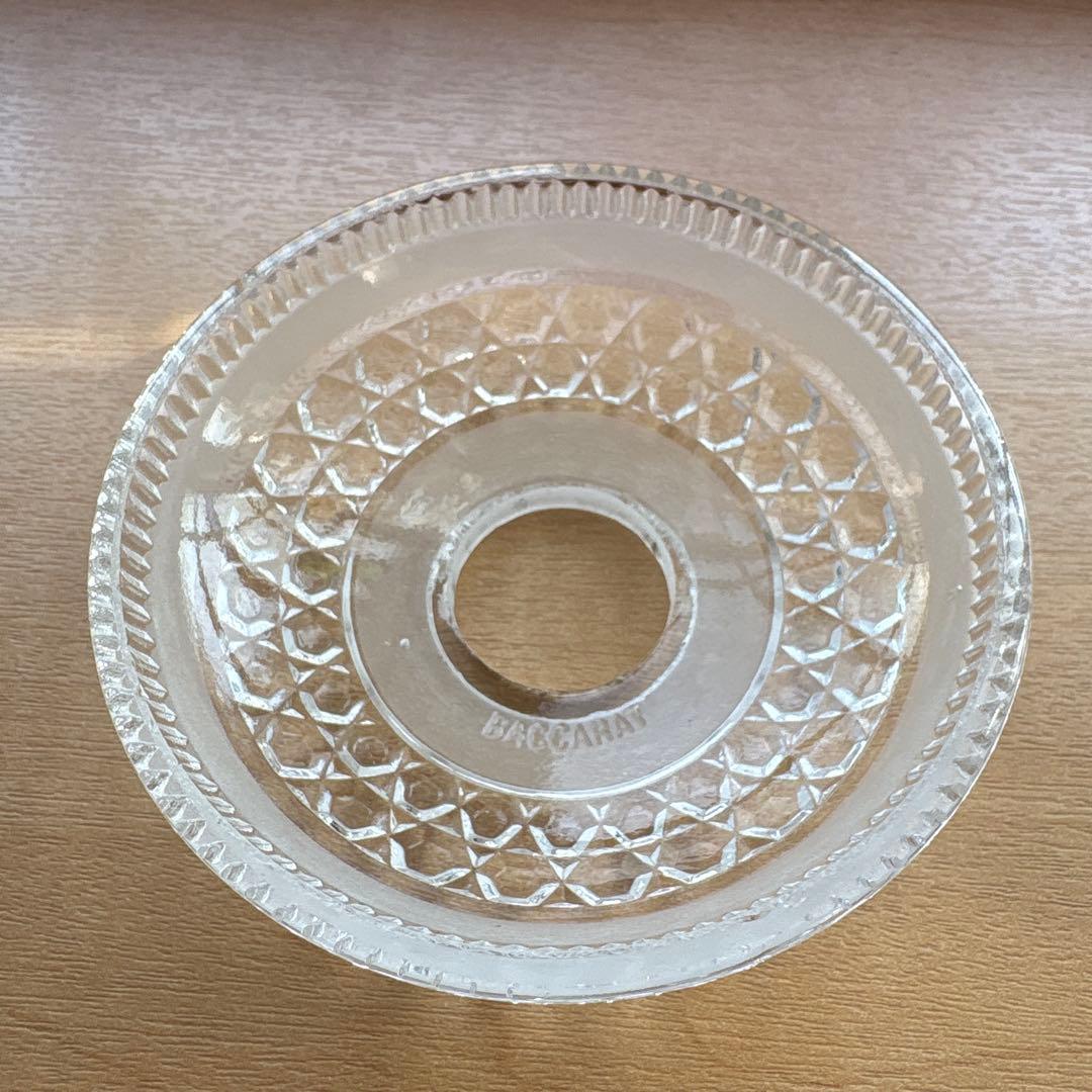 フランスアンティーク　オールドバカラ　ミニガラスシェードランプ