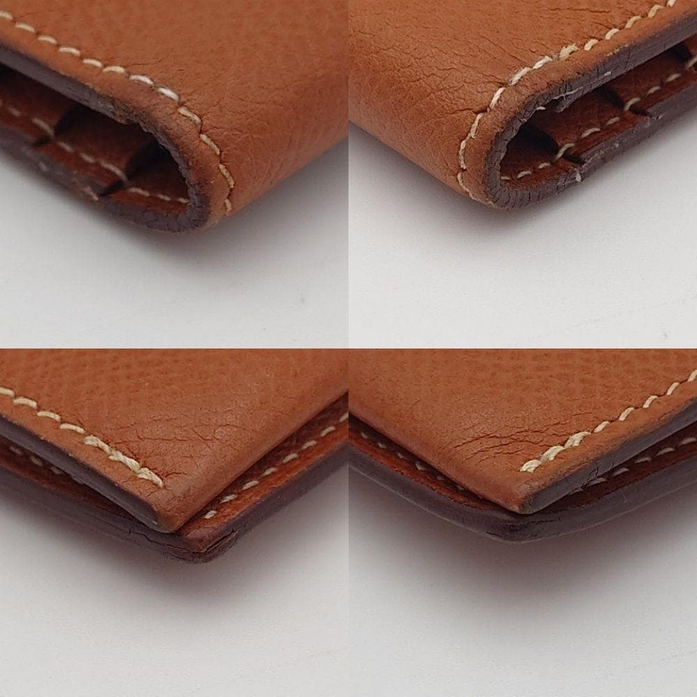 HERMES ベアンスフレ ブラウン U刻印 長財布 ゴールド金具 エルメス