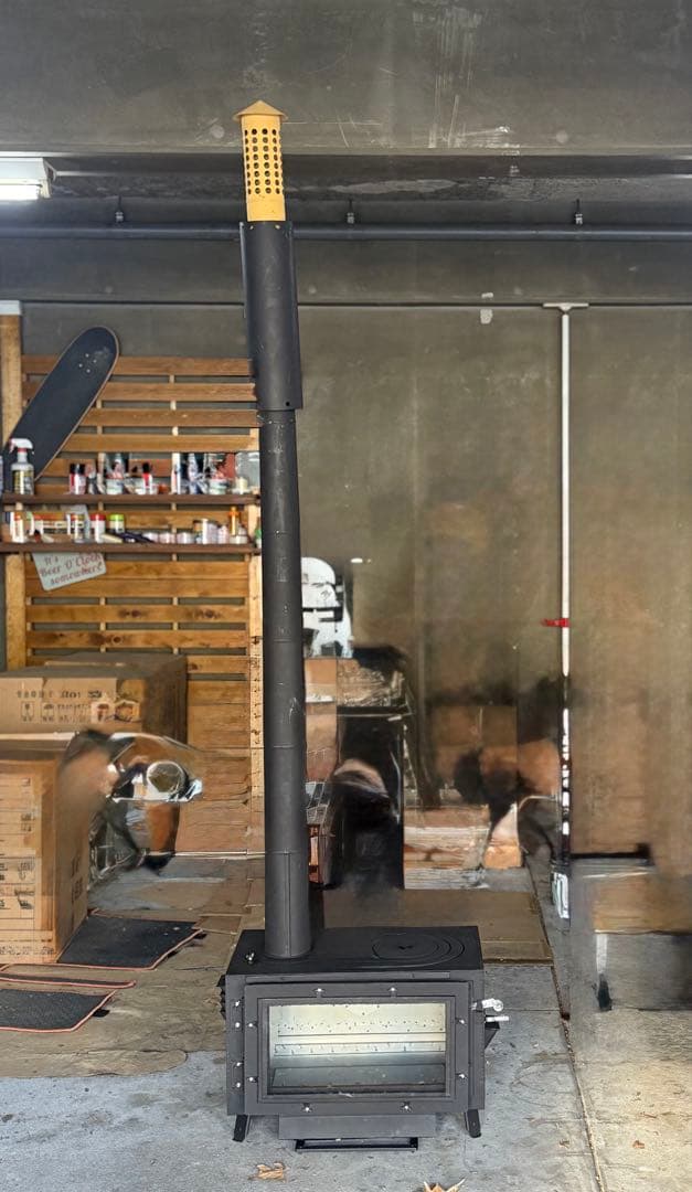 週末のみSALE。【未使用】【フルセット】神保製作所ロマンチカル薪ストーブ上出し